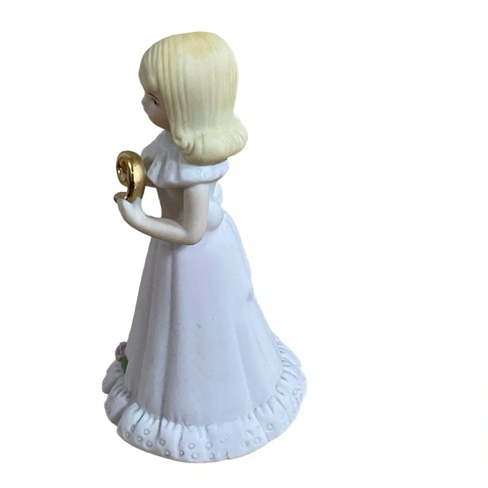 #9 Birthday Topper 1981 Enesco Growing Up Birthday Girl Age 9 Porcelain Figurine